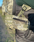 Рюкзак тактичний військовий 100 літрів з вологовідштовхувальної тканини хакі - зображення 7