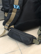 Універсальний рюкзак тактичний 75 літрів, військовий водовідштовхуючий рюкзак із щільної тактичної тканини чорний - зображення 5