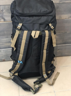 Універсальний рюкзак тактичний 75 літрів, військовий водовідштовхуючий рюкзак із щільної тактичної тканини чорний - зображення 7