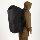 Рюкзак для вещей из прорезиненного оксфорда на 65 литров Чёрный, вещевой тактический мешок MELGO - изображение 2