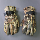 Чоловічі рукавички зимові тактичні для зимової риболовлі полювання на штучному хутрі Tactical Камуфляж ліс (9222) - зображення 3