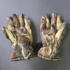 Чоловічі рукавички зимові тактичні для зимової риболовлі полювання на штучному хутрі Tactical Камуфляж ліс (9222) - зображення 4