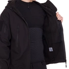 Флісова куртка тактична чоловіча військова Куртка на флісі з капюшоном TACTICAL Чорний (5707) XL - зображення 6