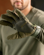 Тактичні рукавички Combat військові з посиленою долонею Хакі L - зображення 2