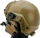 Наушники активные тактические с креплением на каску и микрофоном EARMOR M32H для военных 22dB Койот - изображение 5