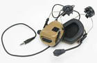 Навушники активні тактичні з кріпленням на каску та мікрофоном EARMOR M32H для військових 22dB Койот - зображення 6