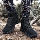Ботинки тактические Lesko GZ702 Black р.44 армейская обувь для тренировок на шнуровке (SK-9865-42409) - изображение 6