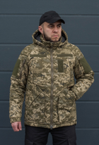 Куртка тактична зимова на блискавці з капюшоном L gaubica pixel - зображення 1
