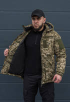 Куртка зимняя тактическая на молнии с капюшоном XL gaubica pixel - изображение 7