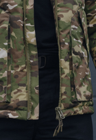 Куртка зимняя тактическая на молнии с капюшоном M multicam - изображение 9