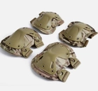 Комплект защиты тактической наколенники, налокотники MHZ F001, камуфляж - изображение 1