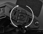 Рельсы крепление на каску шлем + 2 поворотные планки Пикатинни 360°, Black (15011-R) - изображение 6