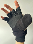 Рукавички-рукавички зимові теплі флісові на застібках - зображення 5