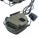Навушники активні тактичні з кріпленням на каску та мікрофоном EARMOR M32H для військових 22dB Хакі - зображення 3