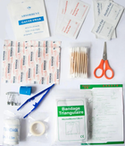 Аптечка першої допомоги універсальна "First aid kit" Червона 14х20см, дорожня медична аптечка з наповненням (VS7005553) - зображення 6
