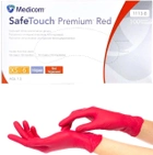 Рукавиці нітрилові підвищенох щільності Medicom Premium Red розмір XS червоні 100 шт - зображення 1
