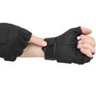 Перчатки тактические короткие Han-Wild HW72 Black XL мужские без пальцев с защитными вставками taktical (OPT-4061) - изображение 3