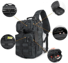 Сумка-рюкзак тактическая военная A92 800D, койот Без бренда - изображение 7