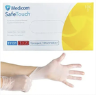 Рукавички оглядові вінілові нестерильні Medicom SafeTouch® Прозорий, розмір S (00122) - зображення 1