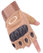 Перчатки тактические беспалые Oakley XL, койот - изображение 1