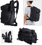 Рюкзак тактический A02 25 л, черный - изображение 5