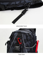 Сумка-рюкзак тактическая 153, черная - изображение 5