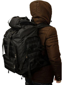 Рюкзак тактический 160-01 80 л, черный - изображение 4