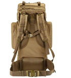 Рюкзак тактический A21 70 л, песочный - изображение 4