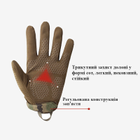 Перчатки Тактические с Пальцами Порезозащитные Противоскользящие ClefersTac MEGL размер ХL - Зеленый Мультикам (5002368) - изображение 4