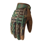 Перчатки Тактические с Пальцами Порезозащитные Противоскользящие ClefersTac MEGL размер М - Зеленый Мультикам (5002366) - изображение 1