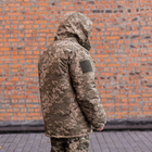 Куртка-бушлат військова чоловіча тактична мікро рип-стоп плащівка на хутрі ЗСУ Піксель 9164 54 розмір - зображення 4