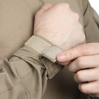 Тактическая рубашка Lesko A655 Sand Khaki размер мужская хлопковая рубашка с карманами на кнопках на рукавах S (OPT-9541) - изображение 6