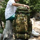 Рюкзак тактичний туристичний xs1725-2 70л камуфляж - зображення 4