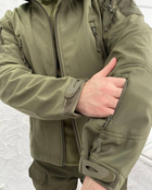 Куртка тактична Softshell Оливкова тепла зимова куртка для військових софтшелл L - зображення 3