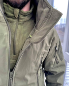 Куртка тактична Softshell Оливкова тепла зимова куртка для військових софтшелл L - зображення 9