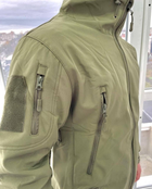 Куртка тактическая Softshell Оливковая теплая куртка для военных софтшелл M - изображение 6