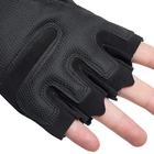 Перчатки тактические FG Черный L без пальцев с защитой на костяшки - изображение 5