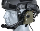 Активные наушники на шлем каску с микрофоном гарнитурой Opsmen Earmor M32H Олива (150250) - изображение 11