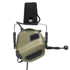 Навушники активні для стрільби з мікрофоном гарнітурою Opsmen Earmor M32 Green (150200) - зображення 3