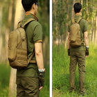 Рюкзак тактический Eagle M08G штурмовой, военный, мужская сумка Оливковый - изображение 9