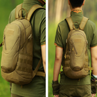 Рюкзак тактичний Eagle M08G штурмовий, військовий, чоловіча сумка Оливковий - зображення 11