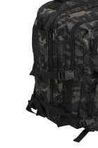 Штурмовий військовий тактичний рюкзак Yakeda 45-50л Чорний мультикам - зображення 4