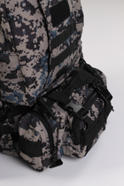 Військовий тактичний рюкзак Yakeda 50-60л Піксель чорний - зображення 5