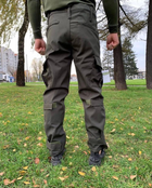 Штани тактичні софтшел із флісом Колір Хакі утеплені штани для військових XL - зображення 5
