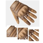 Перчатки тактические сенсорные Hard Knuckle Khaki S - изображение 6