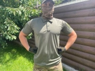 Тактическая футболка с воротником поло Single Sword ВСУ Олива M - изображение 1