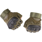Тактичні армейскі рукавички CORHUNTER безпалі колір Хакі розмір M (HF -115M) - зображення 5