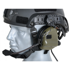 Активні навушники Earmor M32H для стрільби, тактичні, захисні з кріпленням на шолом та мікрофоном - Чорний - зображення 7