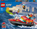 Конструктор LEGO City Човен пожежної бригади 144 деталі (60373)