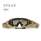 Тактична маска WILEY X SPEAR Smoke/Clear/Rust Tan Frame (3 лінзи) Оливкова матова - изображение 4